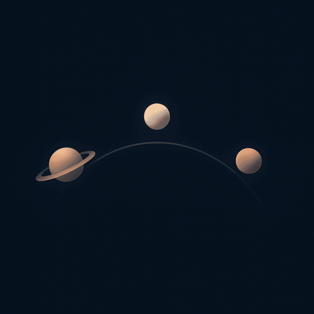 Abstract planetary illustration for Astrology Longevity