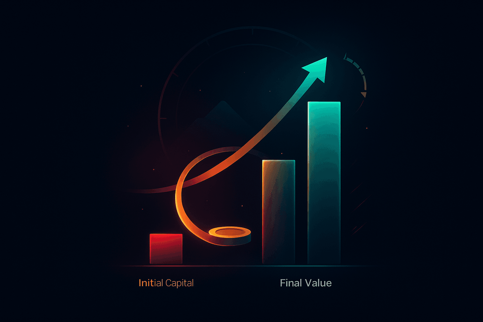 Colorful financial growth abstract