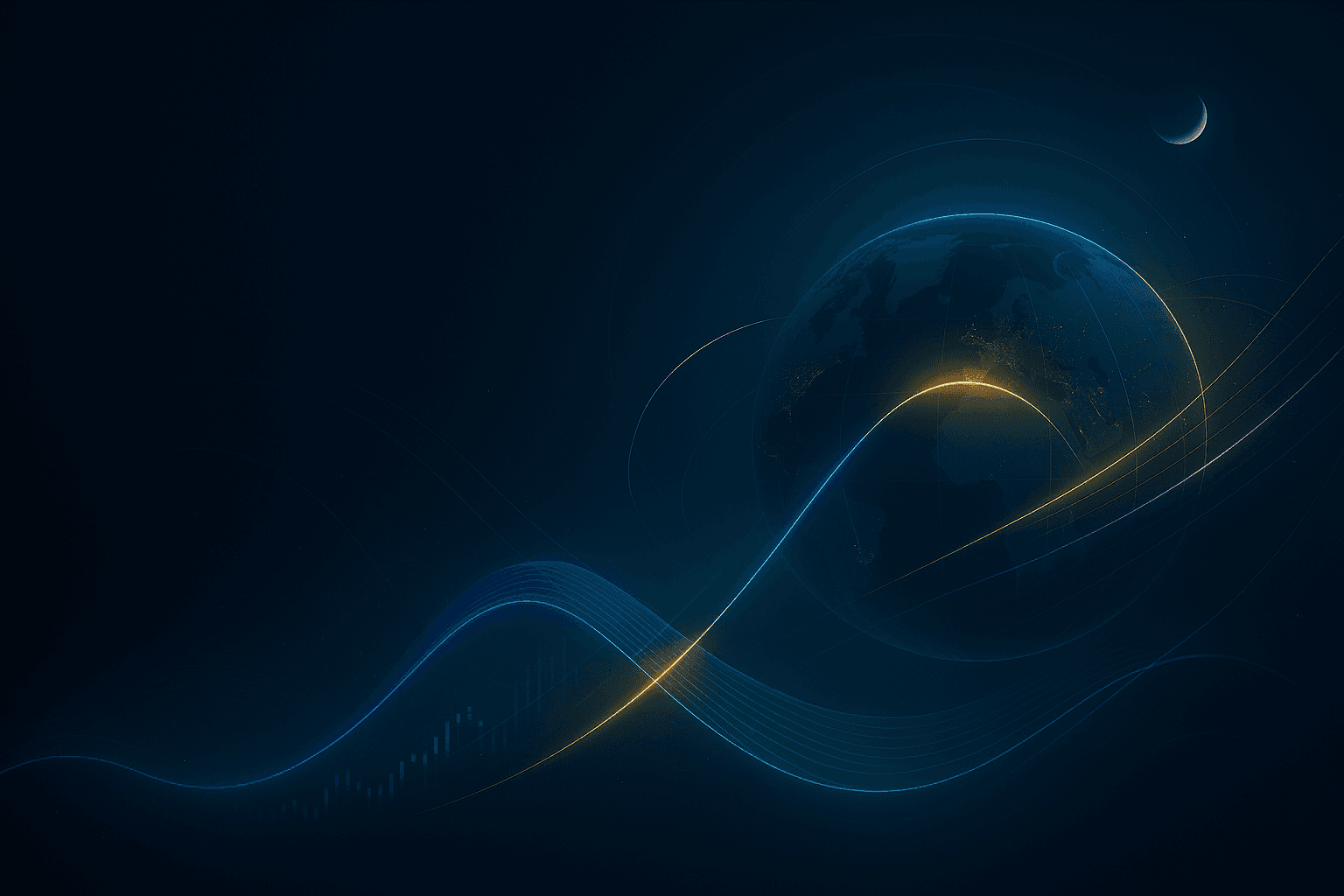 Global currency market — abstract forex grid